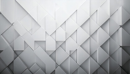 Abstract white background with texture pattern, layered geometric triangle shapes, white and grey glossy squares, abstract tech banner design. Graphic design element stripes concept for web, flyer