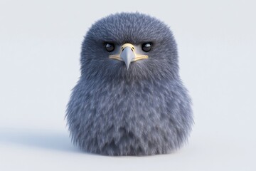 Fototapeta premium Fluffy bird, soft, stylized eagle