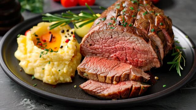 Roasted Beef Tenderloin with Creamy Mashed Potatoes