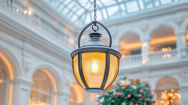 Elegant Lantern with Indoor Atrium. - Powered by Adobe