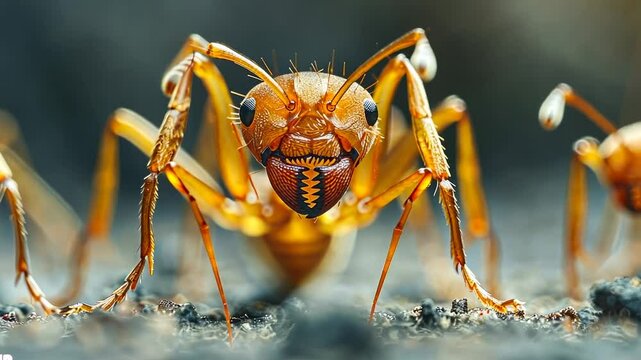 Magnificent Macro Photography:  A Close-Up of a Fierce Golden Ant