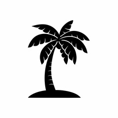  creative details Shadow of a Palm Tree on Sand Icon vector illustration