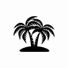  creative details Shadow of a Palm Tree on Sand Icon vector illustration