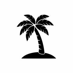  creative details Shadow of a Palm Tree on Sand Icon vector illustration