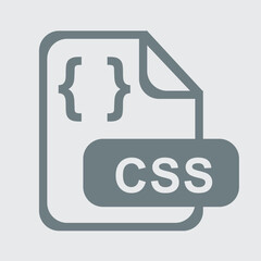 Cascading Style Sheets file icon, blue shades, clean modern design.