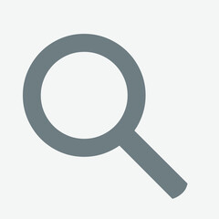 Zoom out glyph icon, magnifying glass, decrease view, simple, minimal.