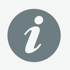 Information flat icon, info symbol, simple design, modern, clear, helpful.