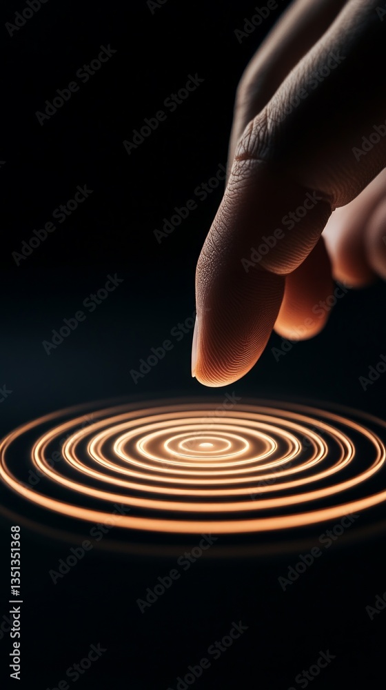 Poster exploring the interaction of technology and human touch in a modern smart device