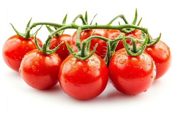 Juicy Vine-Ripe Cherry Tomatoes: A Vibrant Still Life
