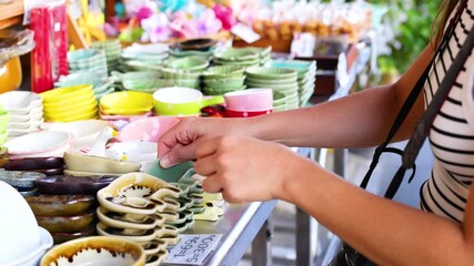 Exploring Colorful Ceramic Market in Phuket