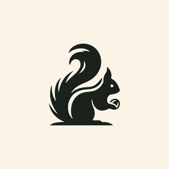 Squirrel Nuts Silhouette Logo