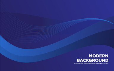 Blue Modern Background. Line effect decoration. Gradient Futuristic Abstract graphic design element concept for presentation or Wallpaper Vector illustration