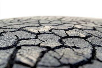 Obraz premium A close-up view of a tire on the road, suitable for use in automotive or travel-related contexts