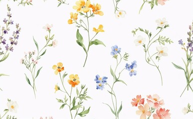 ilustración flores de acuarela. papel pintado