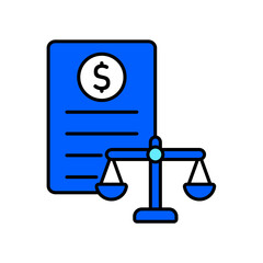 Icon a balance sheet, isolated against a clean background.