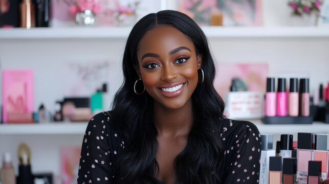 Makeup tips and tricks for radiant skin online tutorial beauty industry bright studio close-up view self-care concept