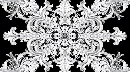 Baroque Ornate Silver Design.