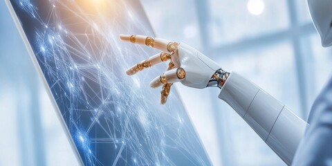 Artificial intelligence interacting with a digital display and network