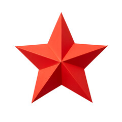 red star isolated on white background