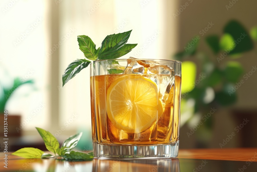 Poster a refreshing drink with a citrusy twist