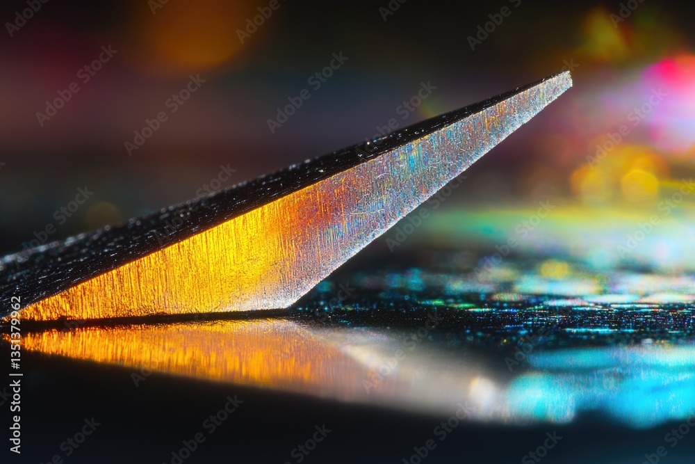 Poster A pair of scissors resting on a table surface