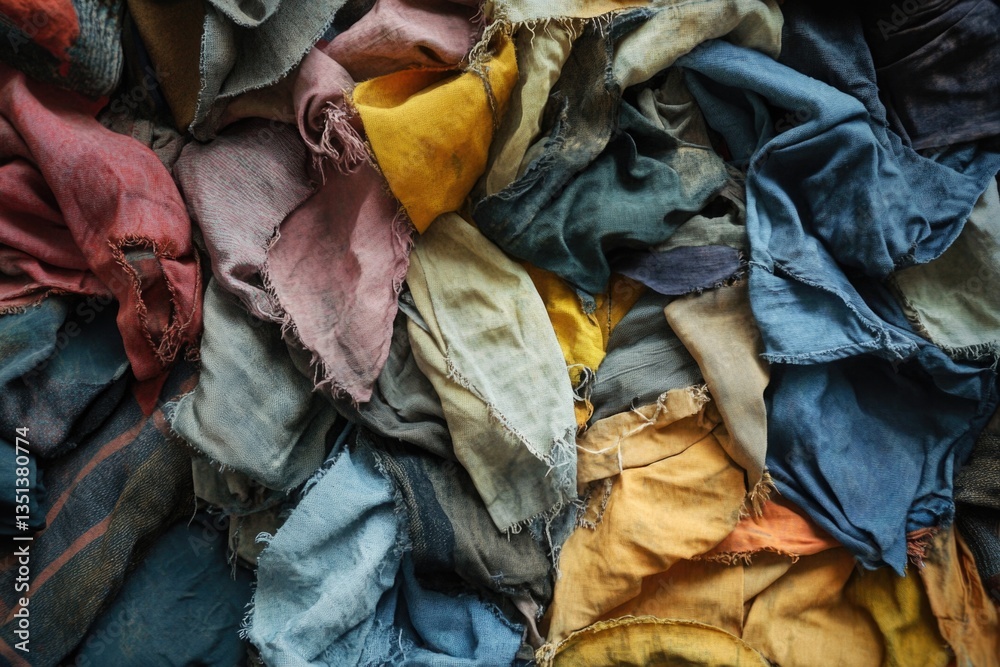 Poster a pile of colorful fabrics stacked on top of each other
