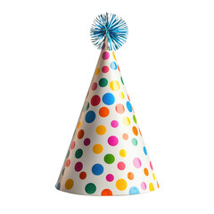birthday party hat isolated on transparent background