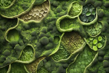 Obraz premium An abstract aerial view of a green textured landscape pattern