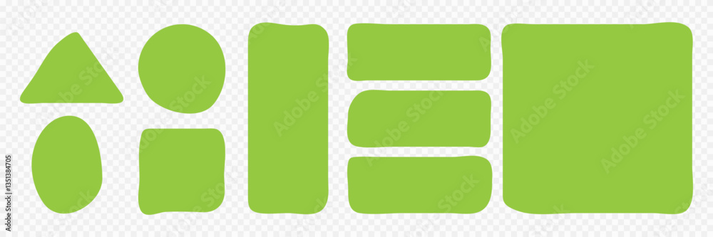 Fototapete abstract deformed shapes collection. speech bubles for text, blobs frames for messages. vector illus