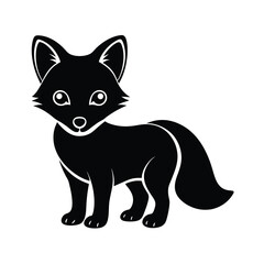 Obraz premium black and white cat vector