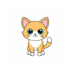 Obraz premium adorable-kitten-on-white-background-.eps