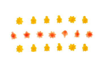 Assorted gummy candies, Juicy colorful jelly sweets. Gummy candies on transparent background