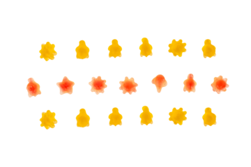 Assorted gummy candies, Juicy colorful jelly sweets. Gummy candies on transparent background