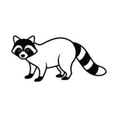 Fototapeta premium adventurous-raccoon-on-white-background-.eps