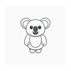 Naklejka premium cheerful-koala-on-white-background