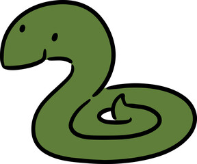 Illustration of snake cartoon