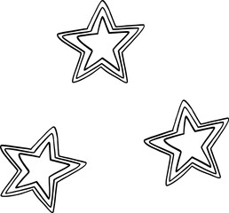 Obraz premium Star Element Independence 4th of July Decoration Outline