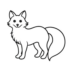 Obraz premium black and white fox