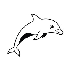 Fototapeta premium dolphin isolated on white background