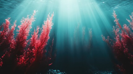 Chondrus Crispus Extract: A Serene Deep Ocean Scene Capturing Nature's Beauty and Tranquility.