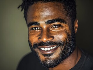 Obraz premium A Man with a Beaming Smile