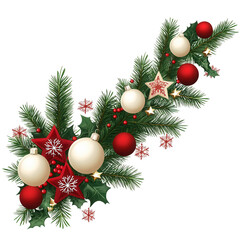 Naklejka premium Festive Decoration isolated on transparent background