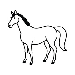 vector illustration of a horse