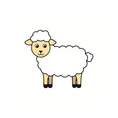 vector illustration of sheep