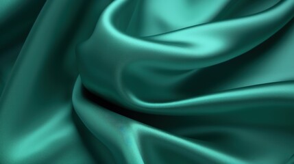 Obraz premium Teal Silk Drape: A Luxurious Texture