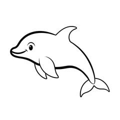 Obraz premium dolphin isolated on white background