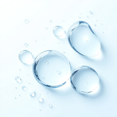 Realistic water drops, isolated transparent, natural droplets, high-resolution PNG