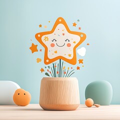 Happy Star Plant in Pot.