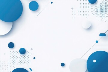 Fototapeta premium Abstract Background Design with Blue and White Circles