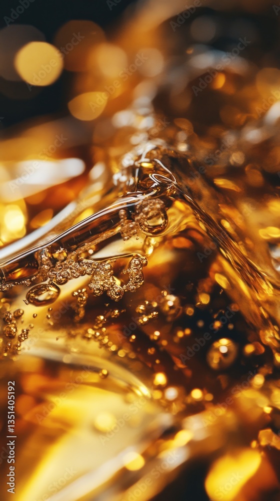 Poster a close-up shot of a glass containing a clear or colored liquid, suitable for use in product photogr